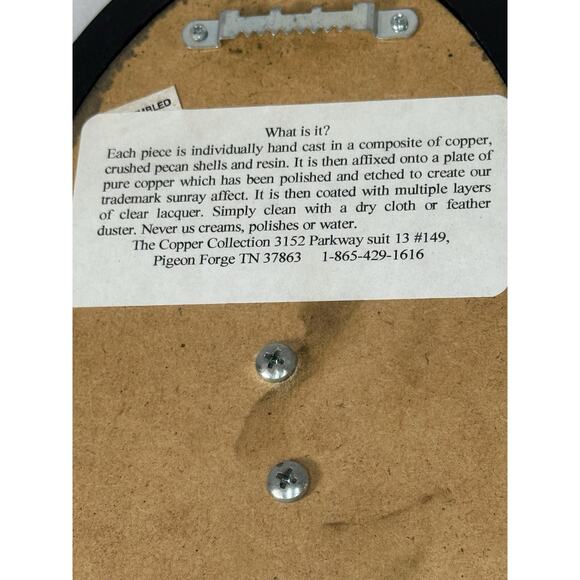 Copperama Basketball Male Player Wall Plaque 3-D copper art w/Frame, 85-28 - Picture 8 of 13